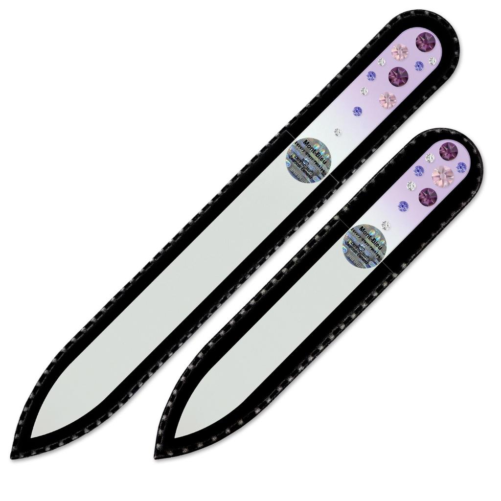 Zestaw 2 kolorowych pilników do paznokci z kryształkami WC-MS