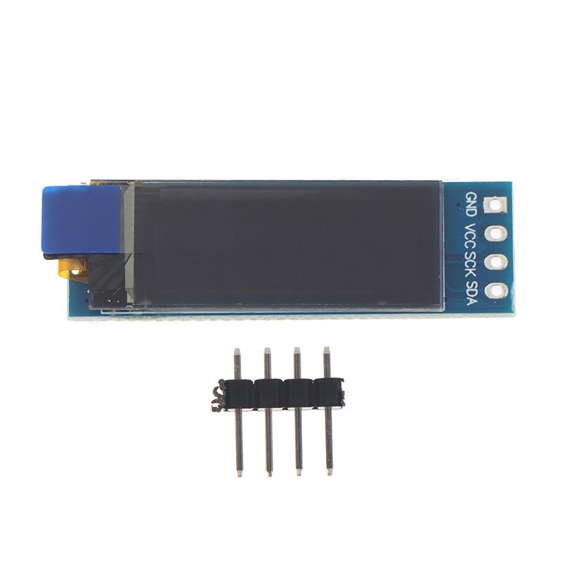 0,91 Zoll OLED-Modul Weiß/Blau/Gelb OLED 128x32 OLED LCD LED-Anzeigemodul 0,91" 4-Pin Monochrom I2C Kommunikation