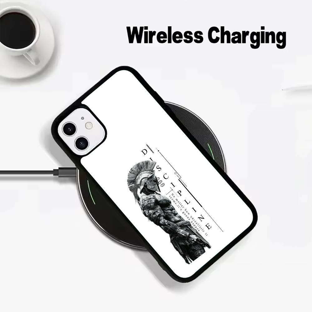 Cool S-Spartan Phone Case For IPhone17 16 15 14 13 12 11 Pro Max 16/15/14Plus Wireless Charger Cover Funda