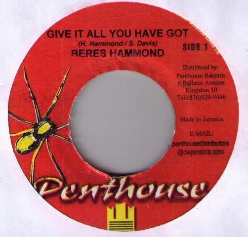 7inch Record BERES HAMMOND - Give It All You Have Got NONE Penthouse Recor 2006 Jamaica Reggae, Ska & Dub Used