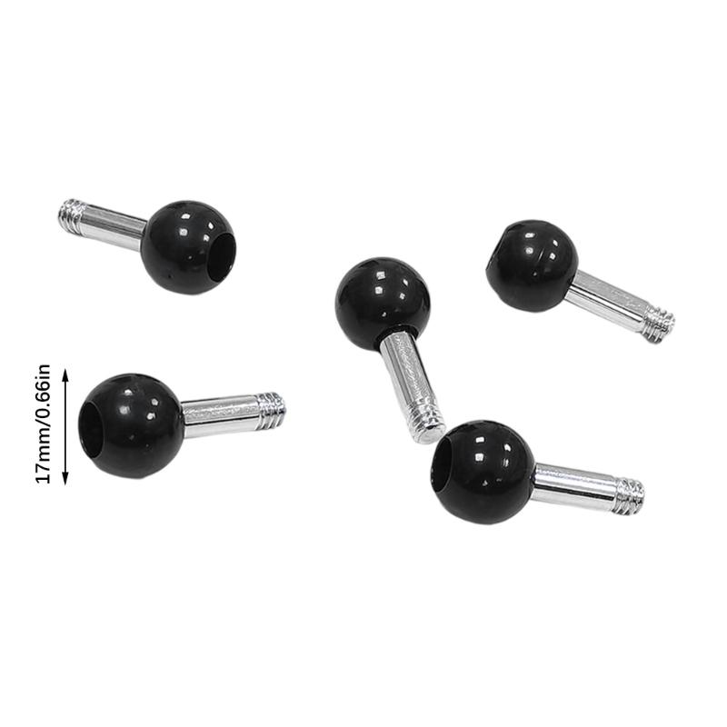 5Pcs 1/4in to 17mm Ball Head 1/4in Screw Ball Mount Adapter Action Camera Bracket Adapter Ball Head Adapter
