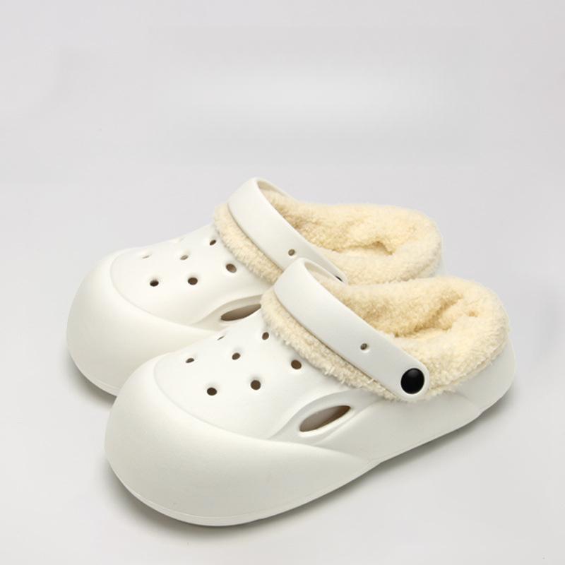 Women s Cotton Slippers for Autumn and Winter EVA Home Non-Slip Indoor and Outdoor Thick Sole Soft and Warm Fleece-Lined Clog Shoes 40-41 1719₽