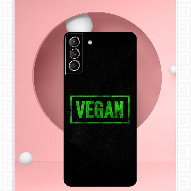 Go Vegan Case For Samsung Galaxy S24 Ultra S22 Plus S20 S21 FE S8 S9 S10 Note 10 20 S23 Ultra Cover