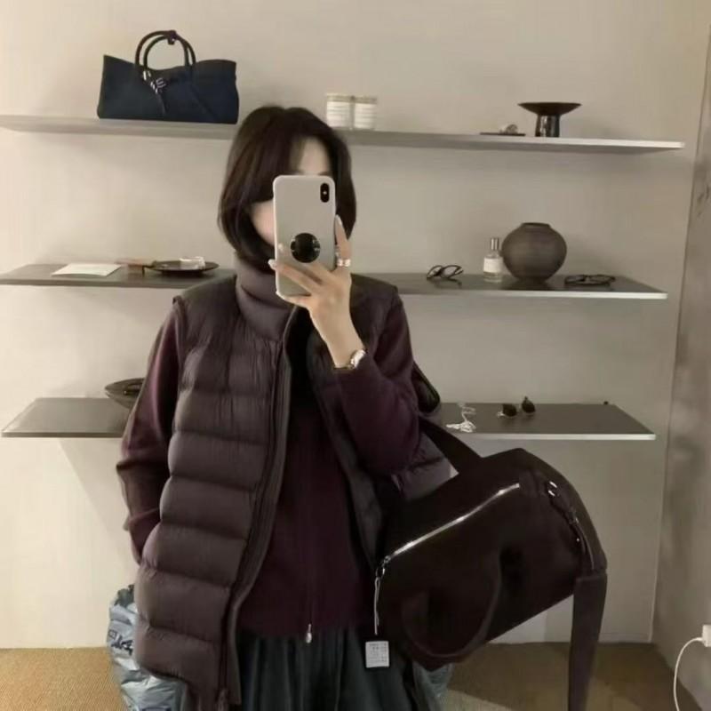 Womens Lightweight Duck Down Vest 90% Fill Power Slim Fit Short Puffer Korean Style Casual Outerwear
