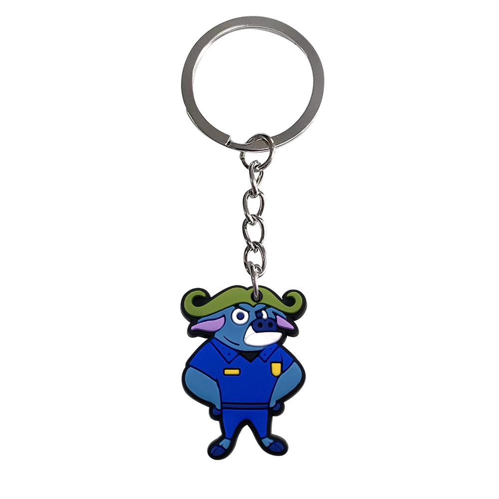 Zootopia Backpack Charm: Soft PVC Keychain Ornament