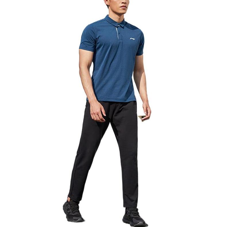 Li Ning Knitted Sweatpants Men's Black Moderate Tapered Pants AKLSE31-1