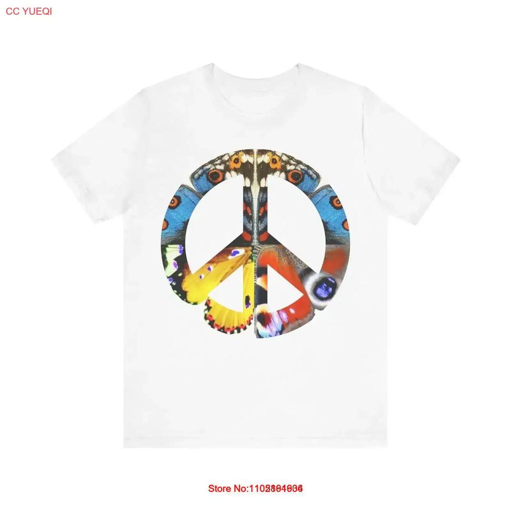 Peace Sign Jersey T Shirt Support Life Hippie Flower Power Vintage Washed Soft Top For Everyday Wear Fashion Stylish Vintage
