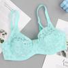 Hot Selling Sexy Back Lace Bra Ultra-thin Adjustable Traceless Underwear Women's Big Breasts Show Small Gathering Bra