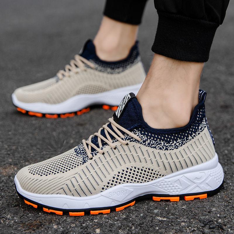Men's shoes new fly-woven breathable casual running shoes mesh sneakers men's shoes spring and autumn
