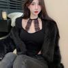 2KWEIRD Square Collar Long Sleeve Bottoming Women Tees Sweet Y2k Aesthetic Bow Sexy Lace Crop Top Japanese Chic Fashion Slim T-Shirts