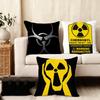 Cushion Cover Silky Short Plush Home Sofa Cushion Cover - Invisible Zipper Home Decoration Nuclear Symbol