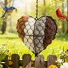 Handmade Fiber Bird Nesting Heart, 2026 Upgrade Alpaca Fiber Bird Nesting Heart, Winter Fowl Gifts Animal Hummingbirds Lovers Home Garden Yard