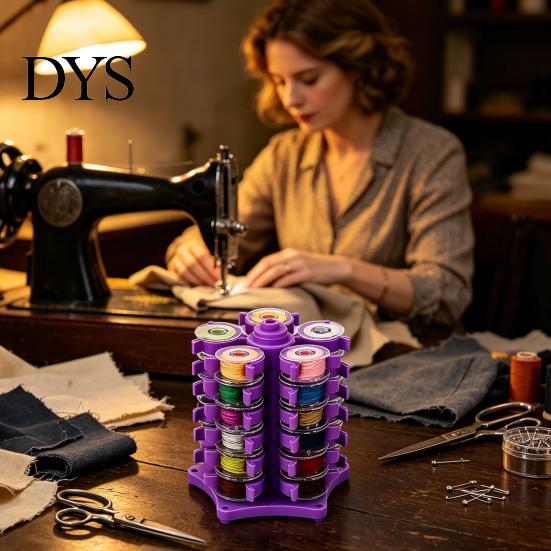 Sewing Craft Organizer Bobbin Holder Tower, Rotating Thread Organizer, Detachable Organization Supplies Clips, Tangle-free for Quilting Enthusiasts