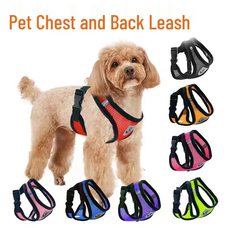Pet Cat & Dog Walking Harness Set – Adjustable Leash & Collar for Outdoor Use, with Explosion-Proof Features and Comfortable Fit for Dogs and Cats.