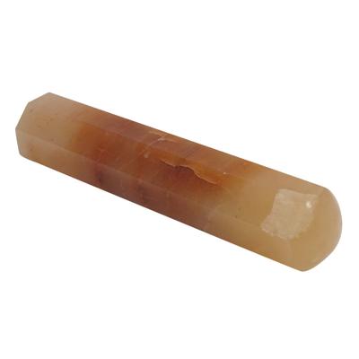 Masážní hůlka Obelisková věž Kalcit Drahokam Reiki Léčení Krystal