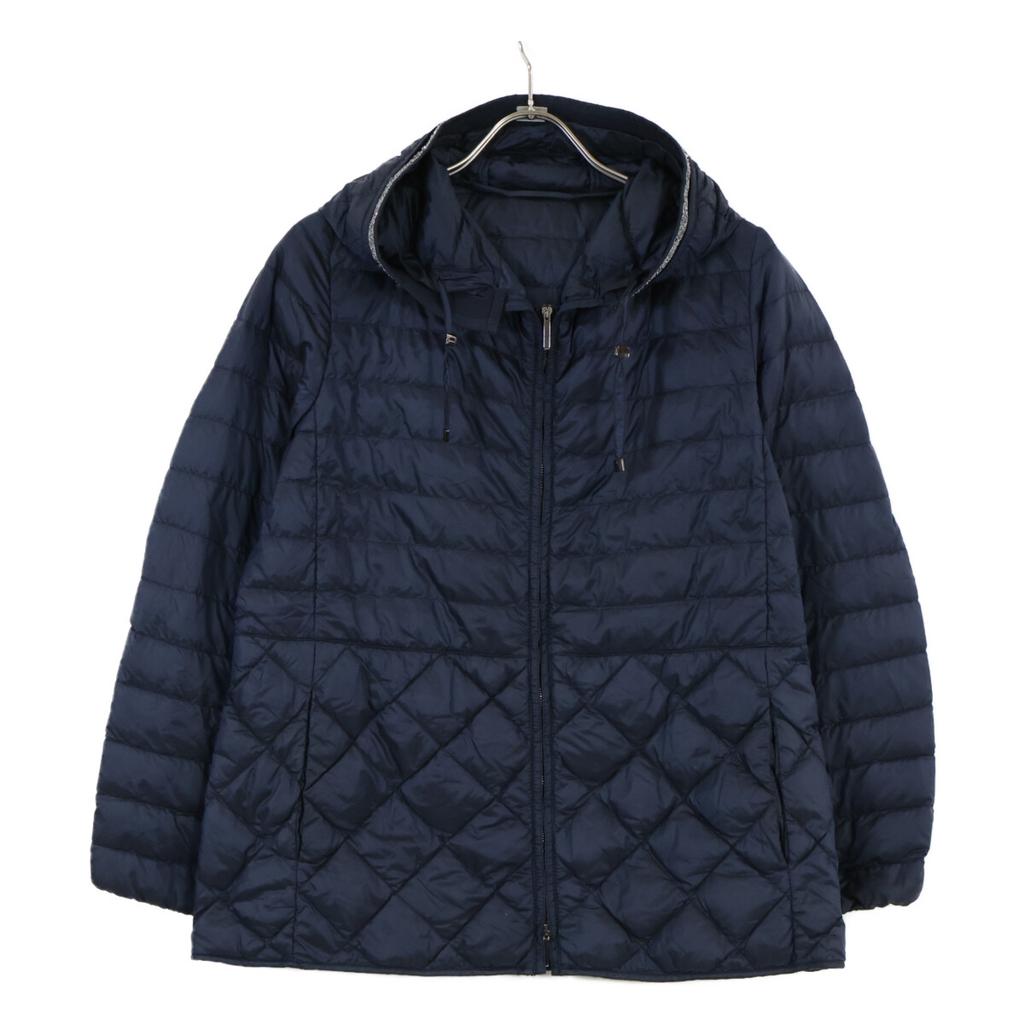 Max Mara Navy Nylon Quilted Down Jacket Jacket 38 NavyUsed