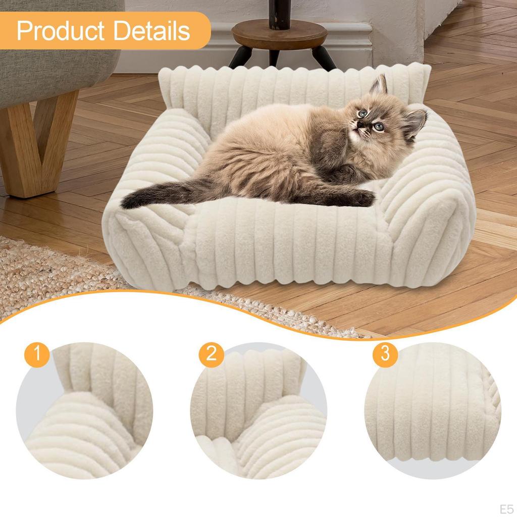 Cat Sofa Bed Pet Couch Versatile Easy to Clean Sleeping Nonslip Bottom for Small Dogs Indoor Cats