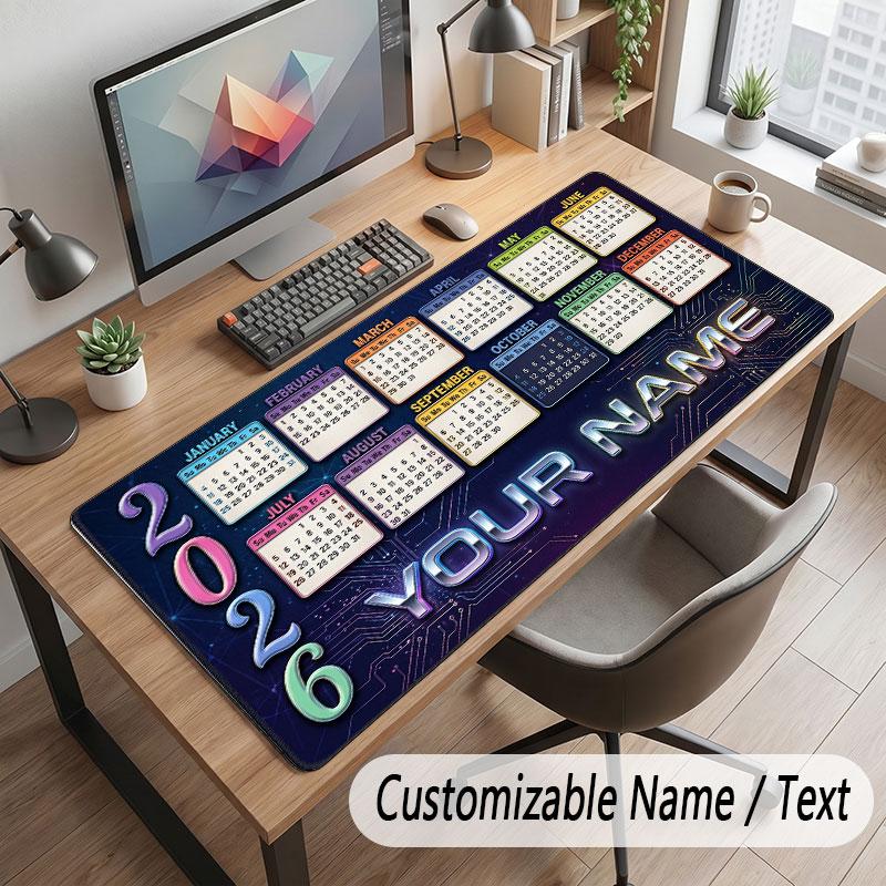 Abstract Personalized Theme Customized Mouse Pad Personalized Print Name Text Desk Mat For Home Office Table Decor