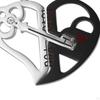 Couple Necklace, Puzzle Trendy, Simple Design, Double Pendant Necklace for Anniversaries,