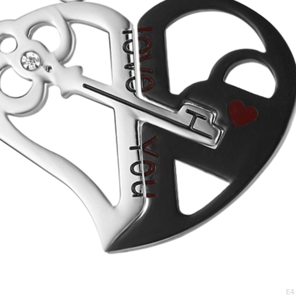 Couple Necklace, Puzzle Trendy, Simple Design, Double Pendant Necklace for Anniversaries,