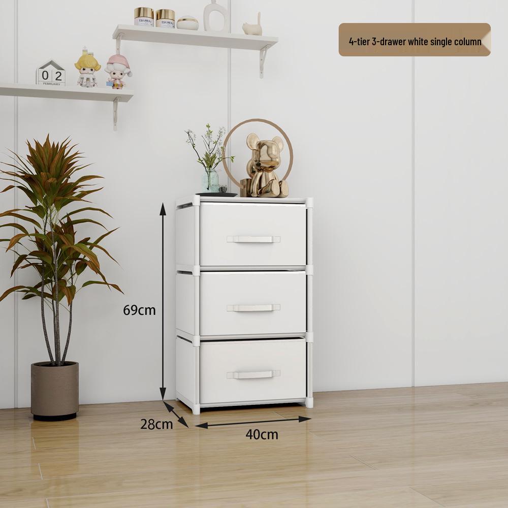 Dormitory Large Capacity Drawer Storage Cabinet, Assembled Shelves for Home Sundries