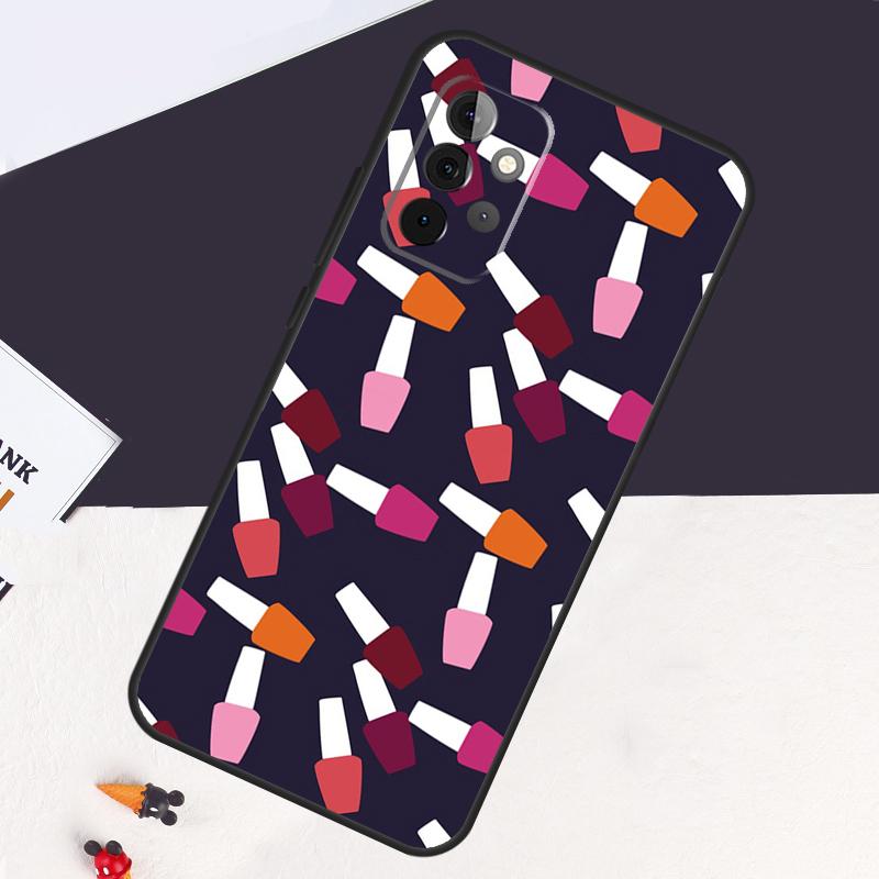 Nail Polish Cover For Samsung Galaxy A54 A34 A14 A51 A71 A50 A52S A73 A53 A33 A13 A12 A52 A32 A22 Back Case
