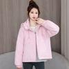 Han Fan Color Casual Two-Cotton Jacket Women's European Products Spring New Hooded Long Sleeve Padded Cotton Age-Reducing Outerwear Tide