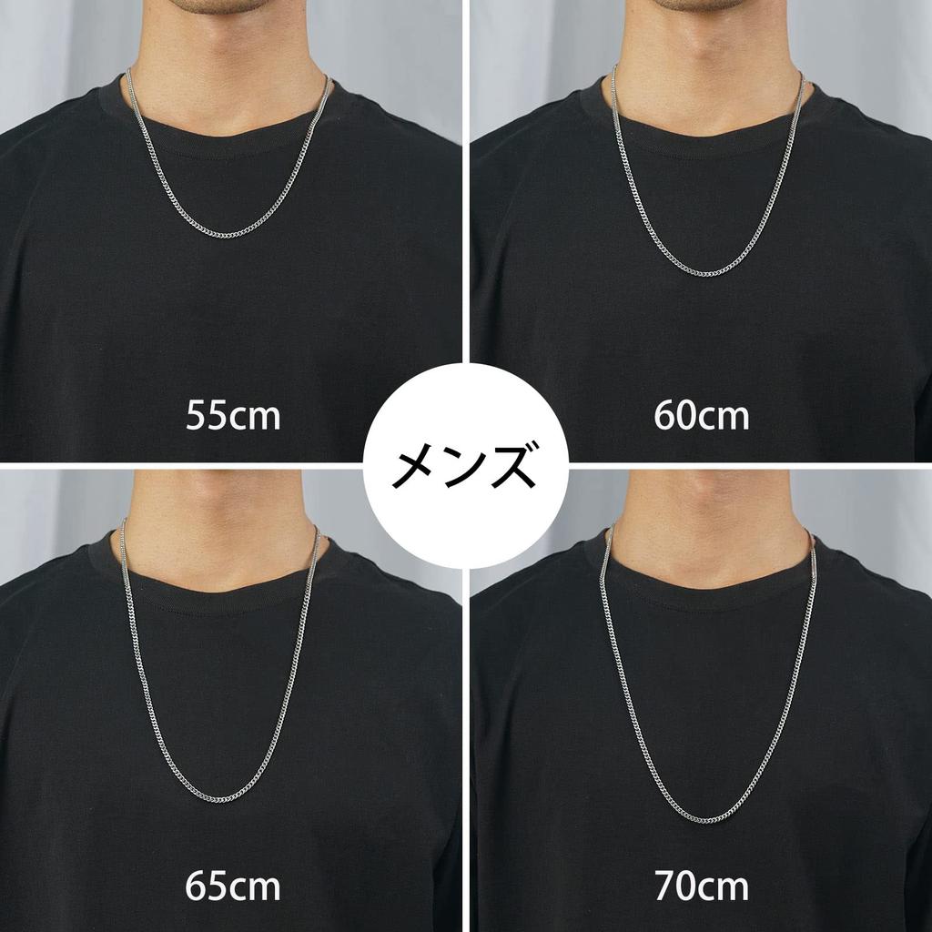 925 Silver Necklace Chain Kihei Chain Metal Hypoallergenic Popular Simple Hip Hop Accessory Necklace Chain Only Width [U7U7] Women's Men's 3MM/5MM