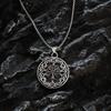 Vintage Stainless Steel Men's Tree of Life Pendant Necklace with Engraving