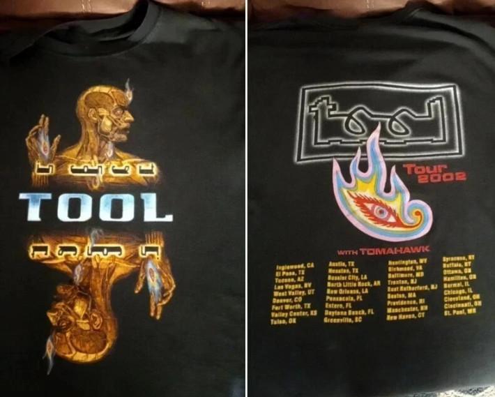 

Tool band Tour 2002 Black short sleeve Unisex T shirt Graphic New Hot Unisex T-Shirt M