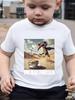 Cute Frulli Frulla Bird Coffee Desert Cartoon Print T Shirt Boys Girls Tee Parent Child Casual Top Mom Dad Kid Summer Daily Wear