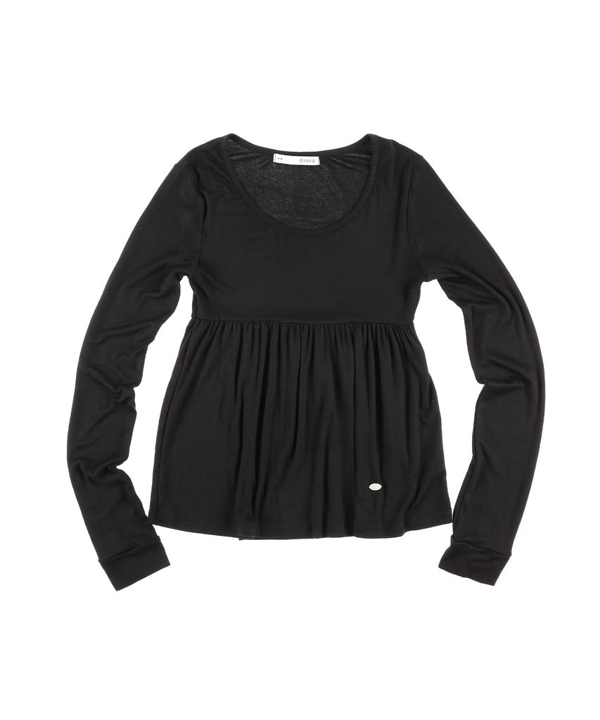 Onseuka Silky Scoopneck T (Black)