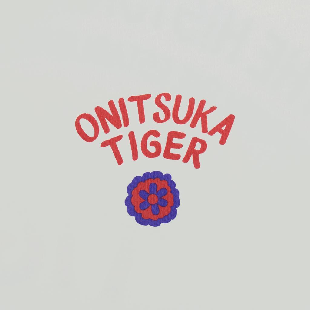 ONITSUKA TIGER Oversized Graphic T-Shirt Comfortable Casual Simple Print Unisex Tops White 2183B561_100