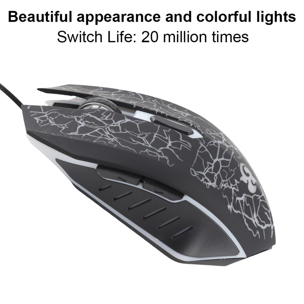 Mice Gamier Wired 6 Buttons Ergonomic LED USB   Mice for Computer Laptop Desktop PC