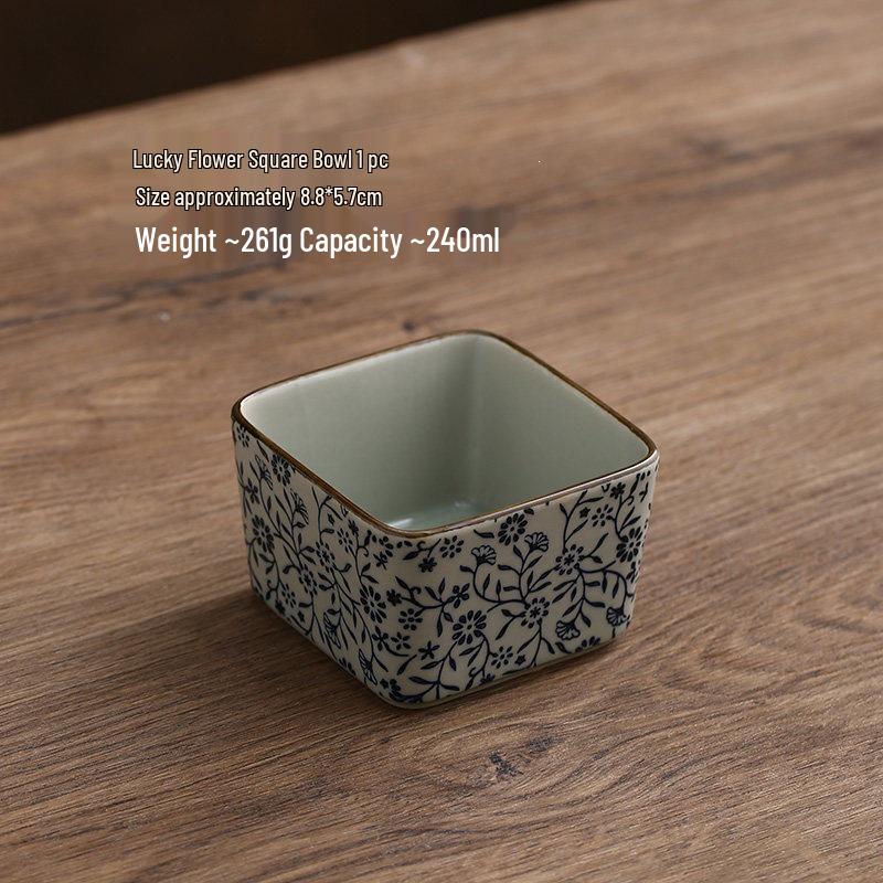 Small Ceramic Square Bowl for Steaming and Baking - Specialty Tableware for Dishes and Eggs
