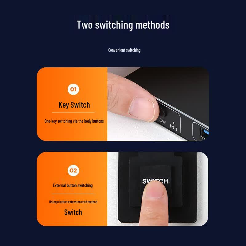 BIAZE HDMI 2.1 KVM Switch 2-In-1-Out 8K@60Hz 4K@120Hz with USB 3.0
