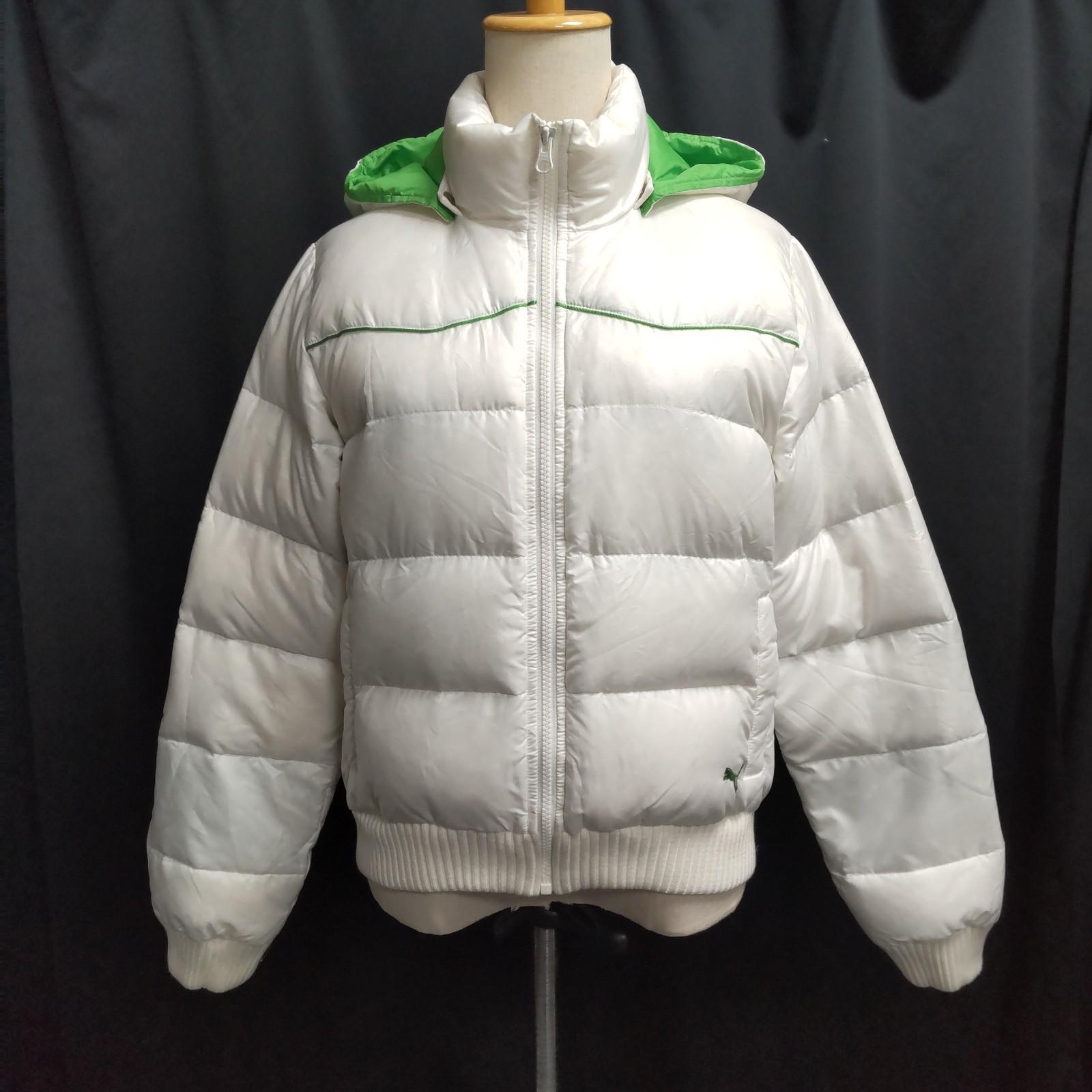

PUMA Down Jacket [Women M/White×Green/93% Fill] Outerwear(USED)