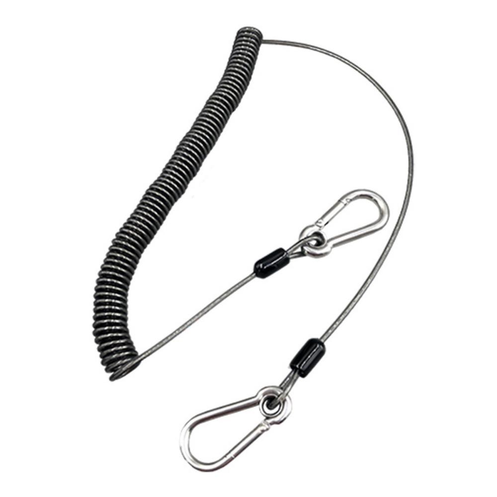 New with Metal Carabiner Outdoor Key Cord 304 Stainless Steel Multistyles Anti-slip Rope Weighing 46KG Fishing Lanyards