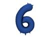 Foil Balloon Number 6, 86Cm, Navy Blue, Satin