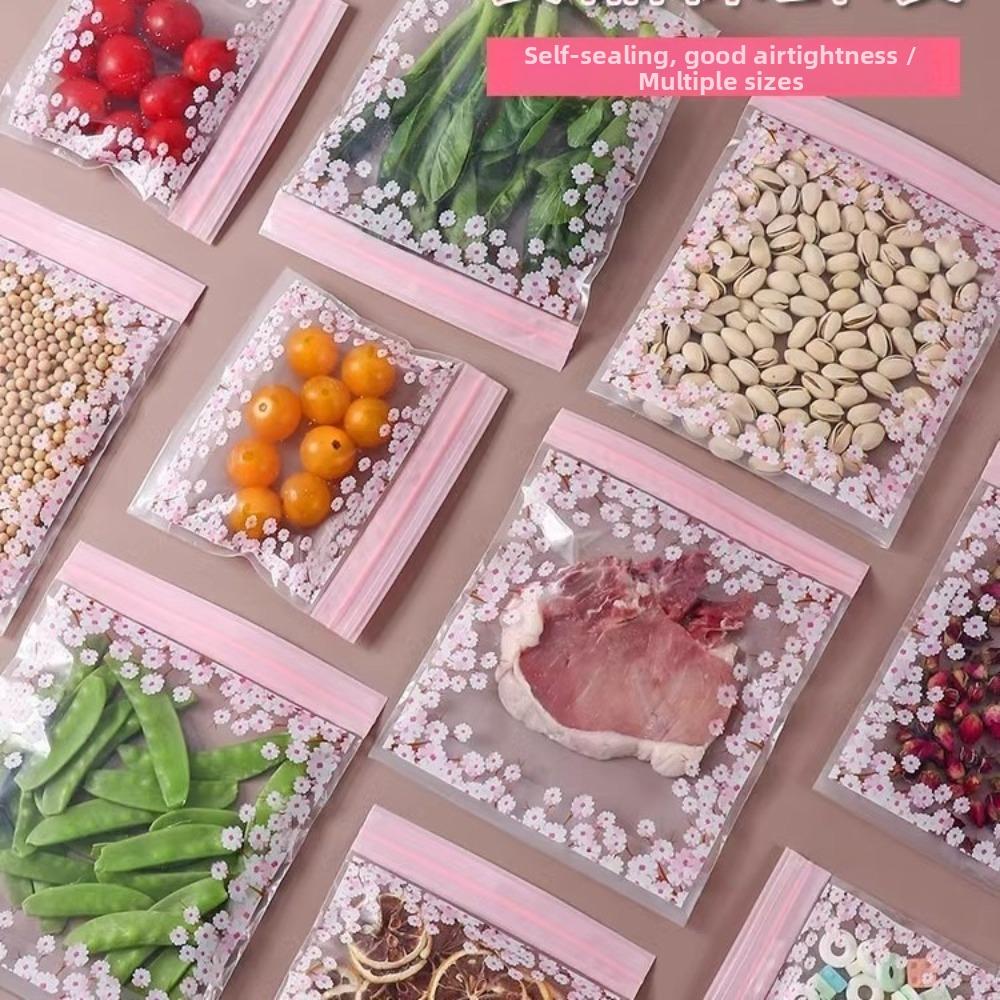 Food Grade Freezer Storage Bag Self-Sealing Design Thickened Plastic Bag  Food Packaging