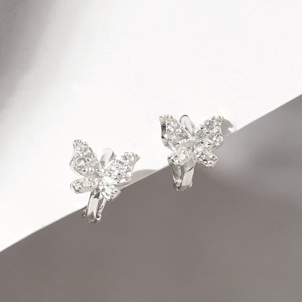 925 Silver Vanessa One-Touch Ring Earrings W