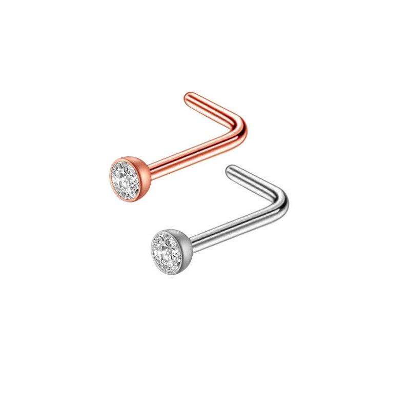 1 STÜCK Chirurgenstahl Nasenring Rund Hoop C/L-Form Nasenpiercing Ohrstecker Tragus Ohr Knorpel Helix Piercing Oreja Körperschmuck