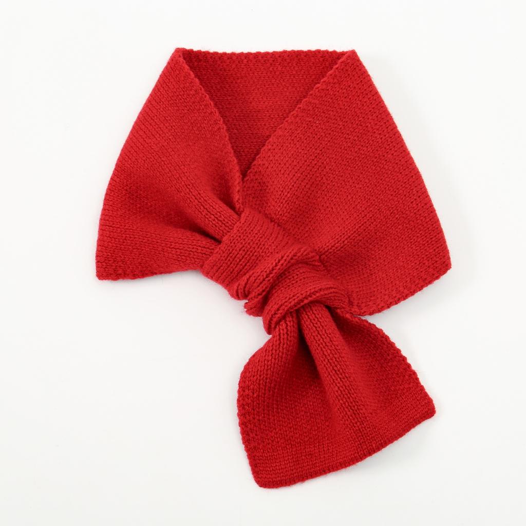 Damen Kurzer Überkreuzschal Einfarbig Strickwolle Halskragen Snood Koreanisches Mädchen Outdoor Winddicht Warme Schals Halstuch