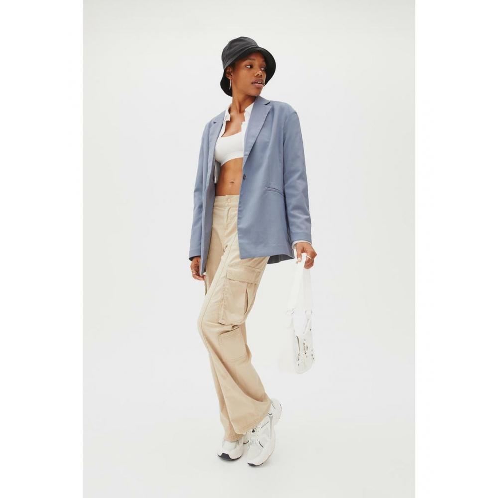 

Куртка HM из твила оверсайз голубого цвета 1108765001