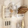 Wall Mounted Hair Dryer Storage Rack Curling Iron Holder Bathroom Organizer Storage Shelf Bathroom No-Drilling Kitchen Lid Rack