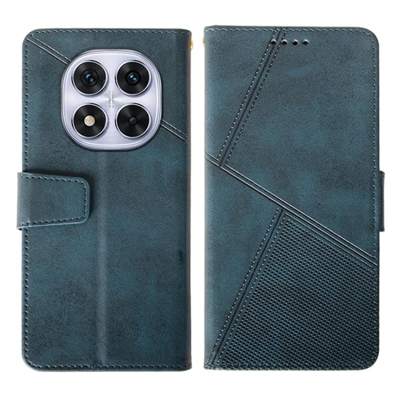 

For Xiaomi Redmi Note 14 Pro 4G Case Leather Wallet Phone Cover Stand Calf Texture Blue