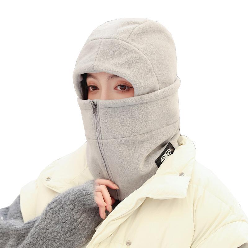 Winter Hat for Women Fleece Ear Protection Hat for Men Outdoor Thickened Bicycle Cold Protection Lei Feng Hat Warm Scarf Cover One Piece Hat