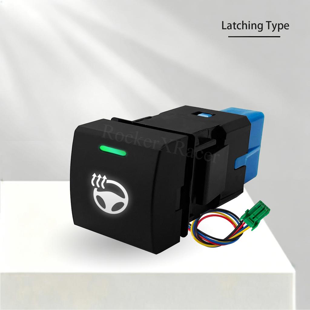 12V Car Push Switch LED DRL Fog Light Radar Lock Seat Heater ON-OFF for Toyota LandCruiser 300 Prado 150 Corolla Rav4 Camry 70