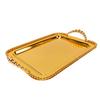 Multifunctional Serving Tray Rectangular Jewelry Dessert Food Tray with Dual Handle for Afternoon Tea Wedding Party