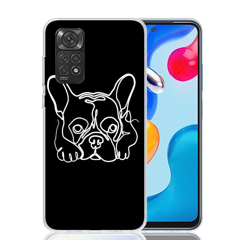 French Bulldog Black White Phone Case For Xiaomi Redmi Note 14 13 14S 12S 12 11S 11T 11E Pro Plus 10S 10 9S 9 Art Customized Coq